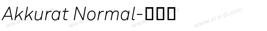 Akkurat Normal字体转换